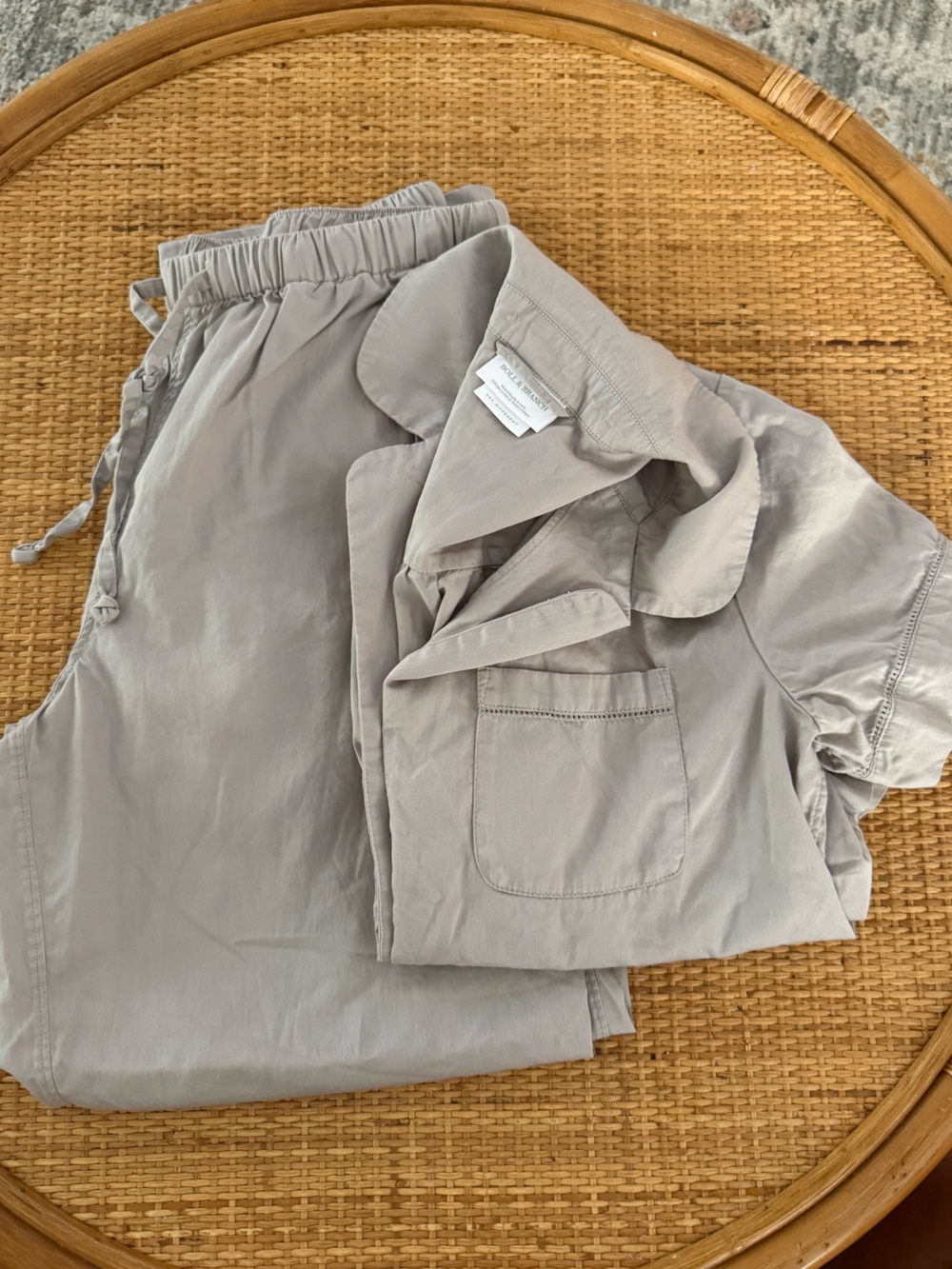 Pewter Boll & Branch Signature Short Sleeve & Pants Pajama Set